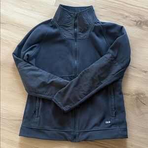 EUC Mountain Hardwear Women’s full zip fleece Slate/dark blue grey Size M